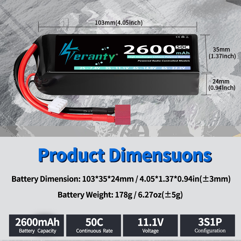 Batería Lipo TERANTY 3S 2200/2 - Rc Hobby Model reseña y precio