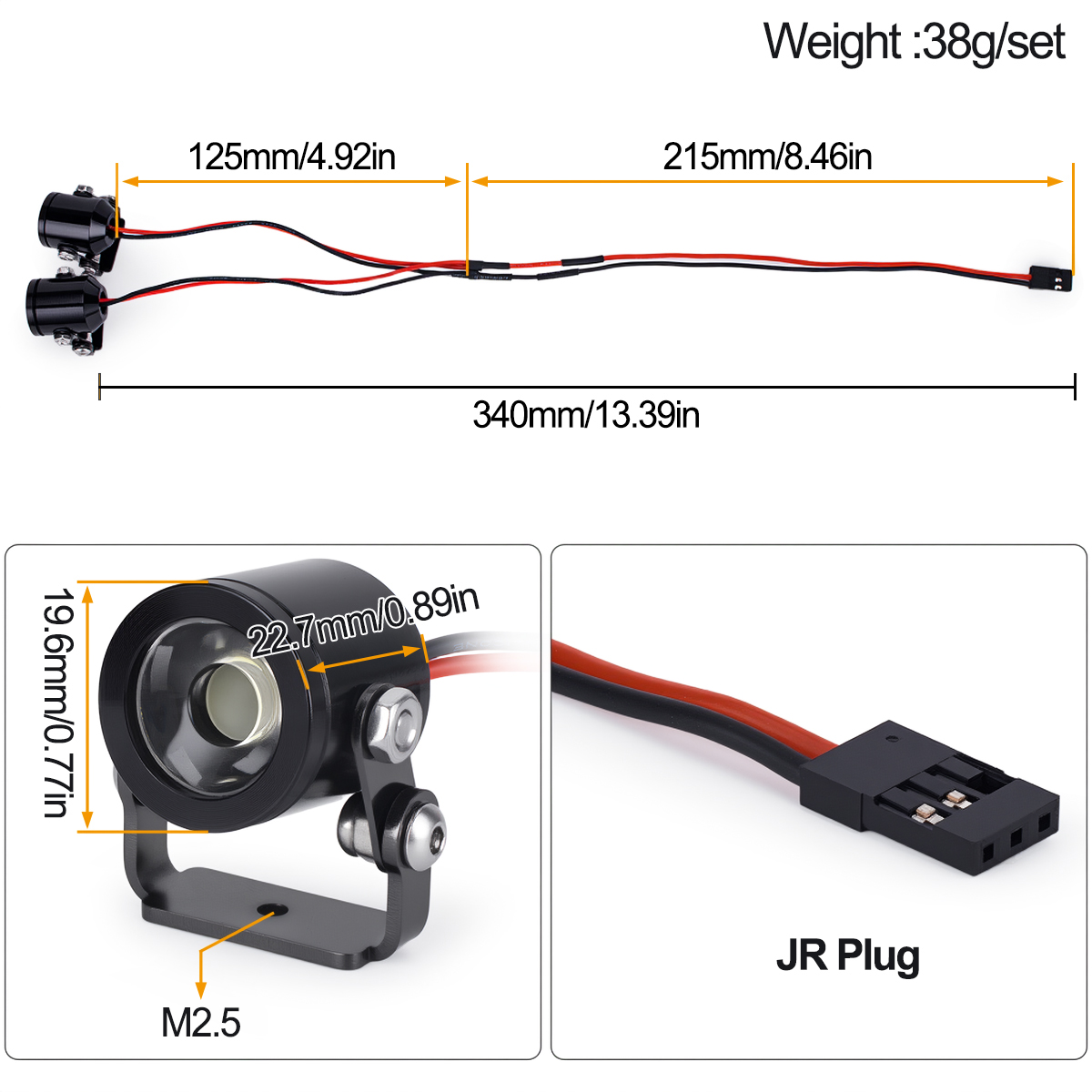 Luz LED para Coche RC, Faro De - Yunshen Rc Hobby reseña y precio
