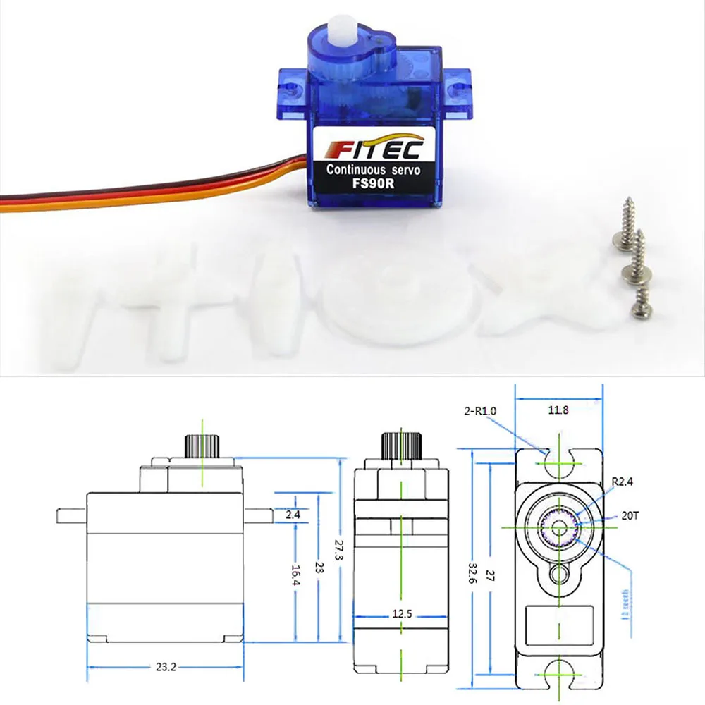 Feetech Mini FS90R Micro Servo - Rc Hobby Products reseña y precio