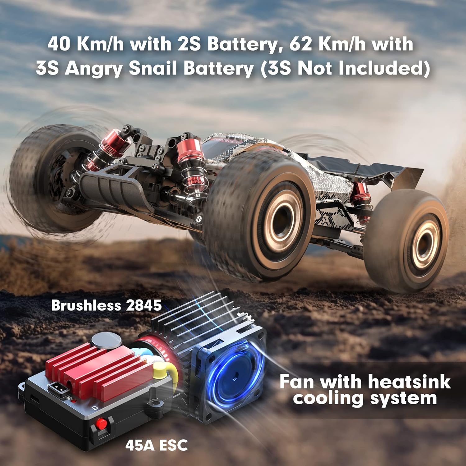 Buggy RC sin escobillas a esca - Rc Hobby Grade Truck reseña y precio