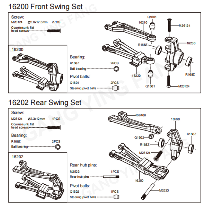 MJX 1/16 para 16218 16213 1621 - Shock Absorber Rc reseña y precio