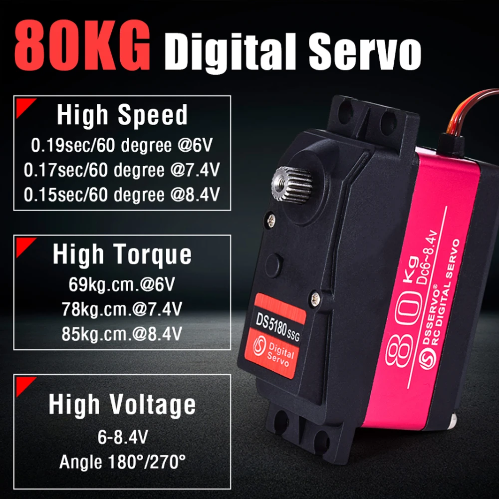 Dsservo impermeable DS5180 80K - Rc Hobby Products reseña y precio