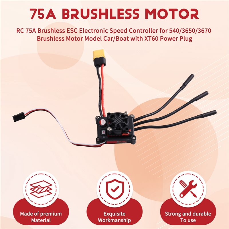 Controlador electrónico de vel - Brushless Motor 3650 reseña y precio