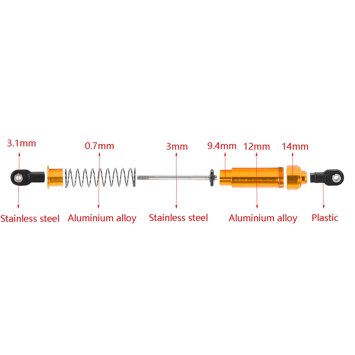 Amortiguadores de aluminio de  - Shock Absorber Rc reseña y precio